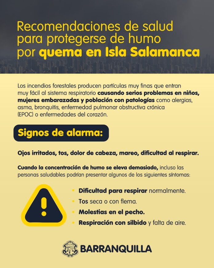 Humo de Isla Salamanca pone en riesgo la salud de los barranquilleros: Estas son las pautas de prevención Humo de Isla Salamanca pone en riesgo la salud de los barranquilleros: Estas son las pautas de prevención