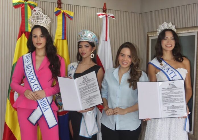 Isabella Niño y Lorangelly Monsalvo, embajadoras para Miss Mundo Colombia y Capitanía Nacional del Mar