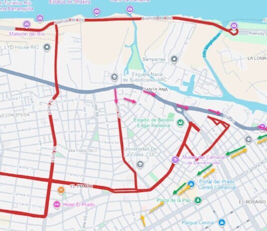 ¡Pilas, conductores! Estos son los cierres viales y desvíos en Barranquilla por ‘Corre Mi Tierra’