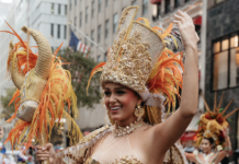 ¡A ritmo de tradición! La soberana del Carnaval de la 44 brilló en el corazón de EE. UU.