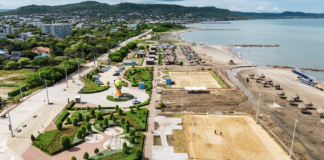 Playa Miramar suma oferta deportiva con canchas de fútbol, tenis y voleibol playa